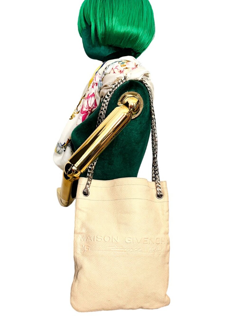 Givenchy HDG Chain-Strap Shoulder Bag Cream